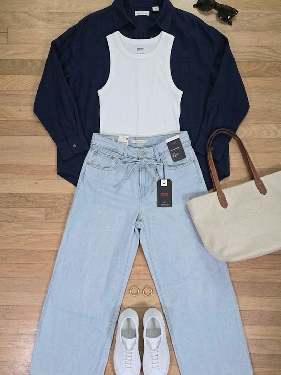 Levi's Denim - Light Wash Tie-Waist Women’s Levi Jeans
